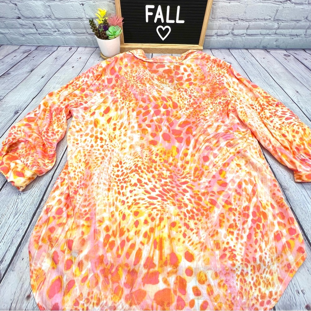 GLORIA VANDERBILT Giselle Watercolor Blouse-NWT - Picture 3 of 9